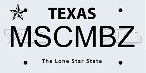 MSCMBZ Texas License Plate