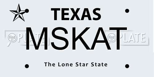 MSKAT Texas License Plate