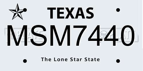 MSM7440 Texas License Plate