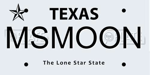 MSMOON Texas License Plate