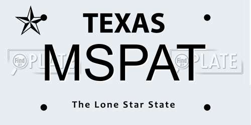 MSPAT Texas License Plate