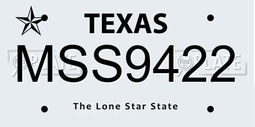 MSS9422 Texas License Plate