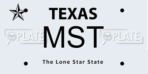 MST Texas License Plate