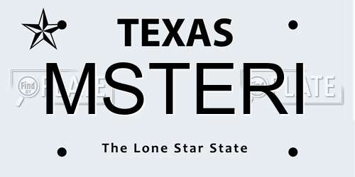 MSTERI Texas License Plate