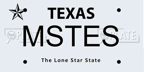 MSTES Texas License Plate