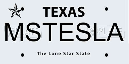 MSTESLA Texas License Plate
