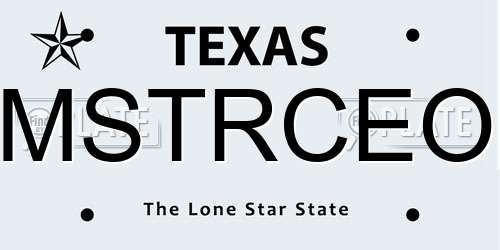 MSTRCEO Texas License Plate