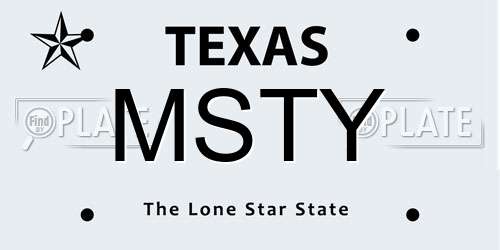 MSTY Texas License Plate