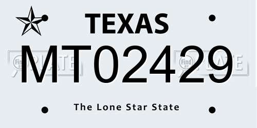 MT02429 Texas License Plate