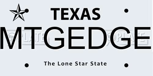 MTGEDGE Texas License Plate