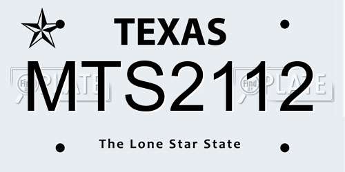 MTS2112 Texas License Plate
