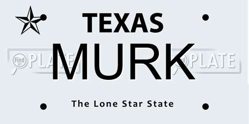 MURK Texas License Plate