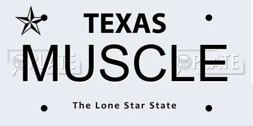 MUSCLE Texas License Plate