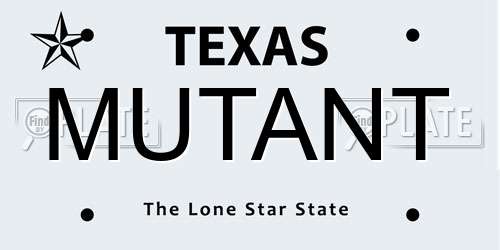 MUTANT Texas License Plate