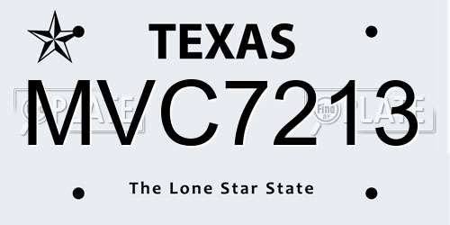 MVC7213 Texas License Plate