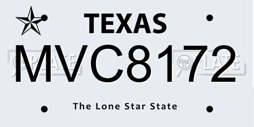 MVC8172 Texas License Plate