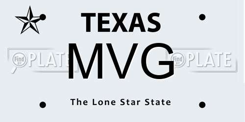MVG Texas License Plate