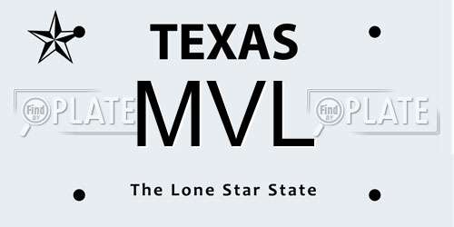 MVL Texas License Plate