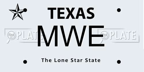 MWE Texas License Plate