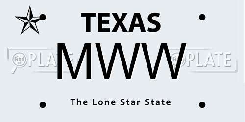 MWW Texas License Plate