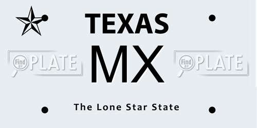MX Texas License Plate