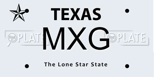 MXG Texas License Plate