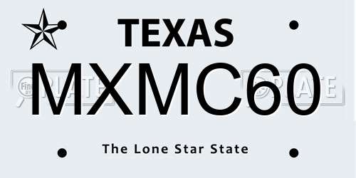 MXMC60 Texas License Plate