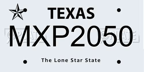 MXP2050 Texas License Plate