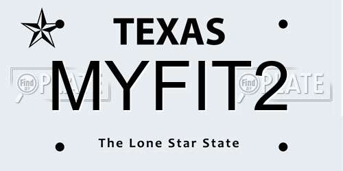 MYFIT2 Texas License Plate