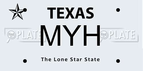 MYH Texas License Plate