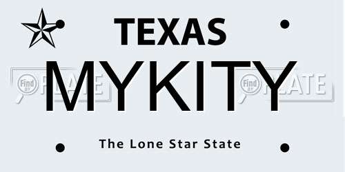 MYKITY Texas License Plate