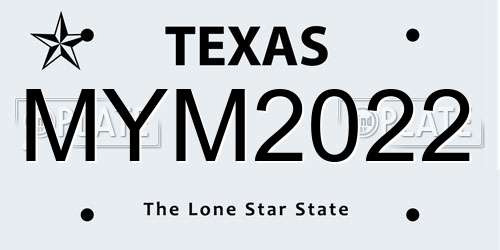 MYM2022 Texas License Plate