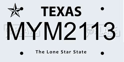 MYM2113 Texas License Plate
