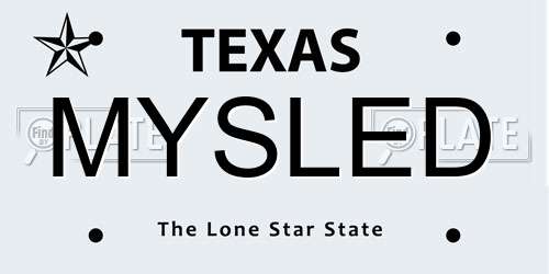 MYSLED Texas License Plate