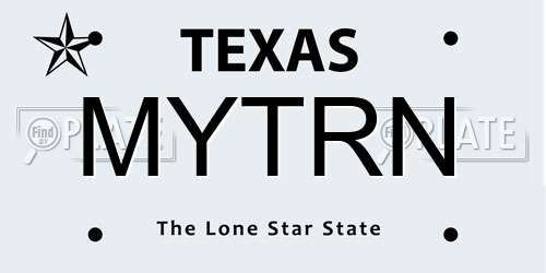 MYTRN Texas License Plate
