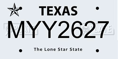 MYY2627 Texas License Plate