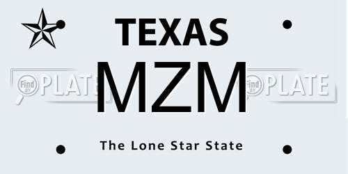 MZM Texas License Plate