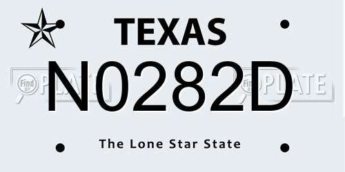 N0282D Texas License Plate