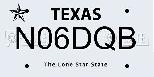 N06DQB Texas License Plate