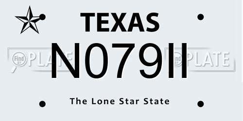 N079II Texas License Plate