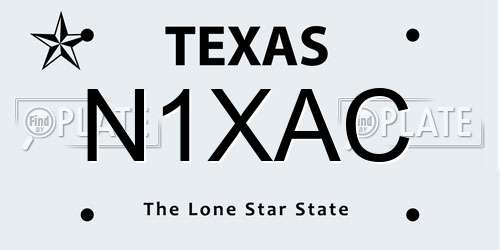 N1XAC Texas License Plate