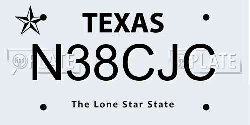 N38CJC Texas License Plate