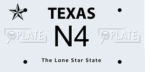 N4 Texas License Plate