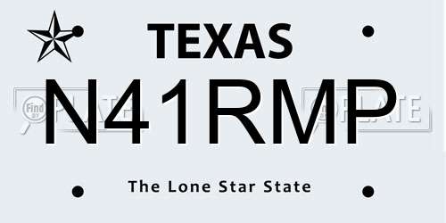 N41RMP Texas License Plate