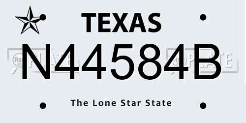 N44584B Texas License Plate