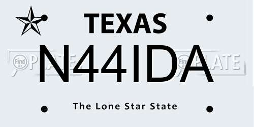 N44IDA Texas License Plate