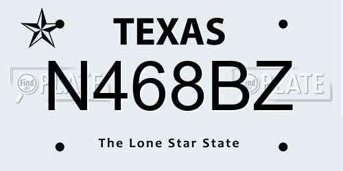 N468BZ Texas License Plate