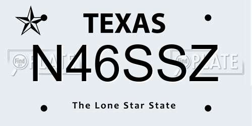 N46SSZ Texas License Plate