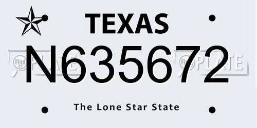 N635672 Texas License Plate