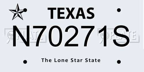 N70271S Texas License Plate